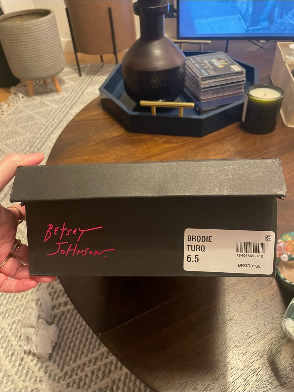 Betsey Johnson Teal “Brodie” clear Ankle-Strap Heels with Crystals, size 6.5 - Picture 12 of 15